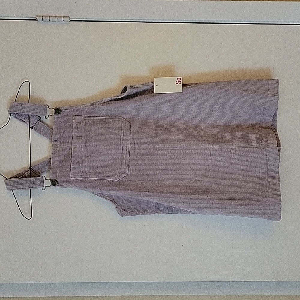 Juniors Cordoroy Overall Dress/skirt Size M